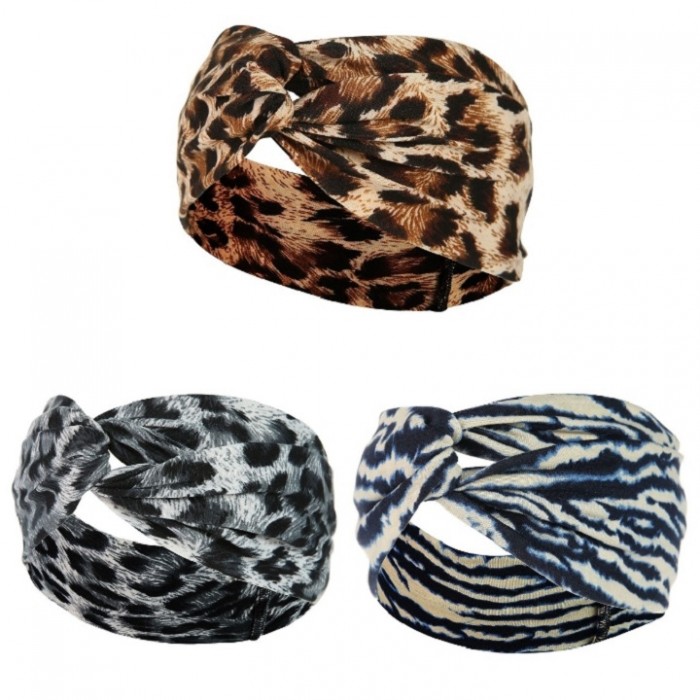 Leopard Print Knot Headband 3 Pack