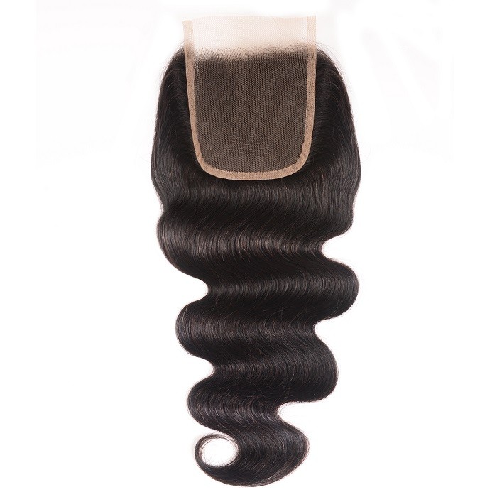 Kriyya Body Wave Virgin Remy Hair 4x4 Lace Closure Natural Color