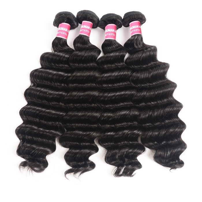 Kriyya Loose Deep Wave Hair Bundles Indian Virgin Remy Hair 4 Bundles