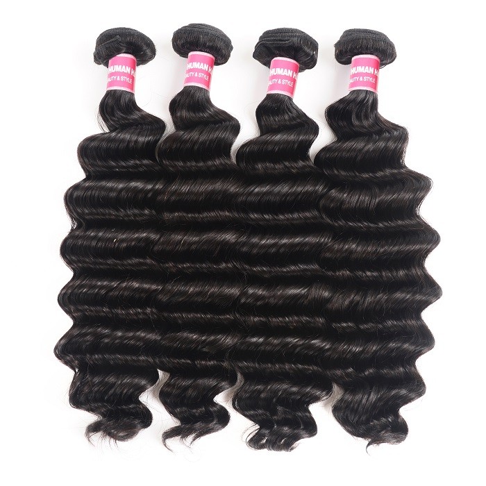 Kriyya Loose Deep Wave Hair Bundles Indian Virgin Remy Hair 4 Bundles