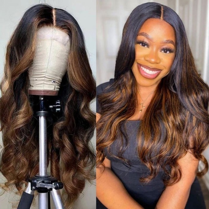 Flash Sale Body Wave Highlight T Part Lace Wig
