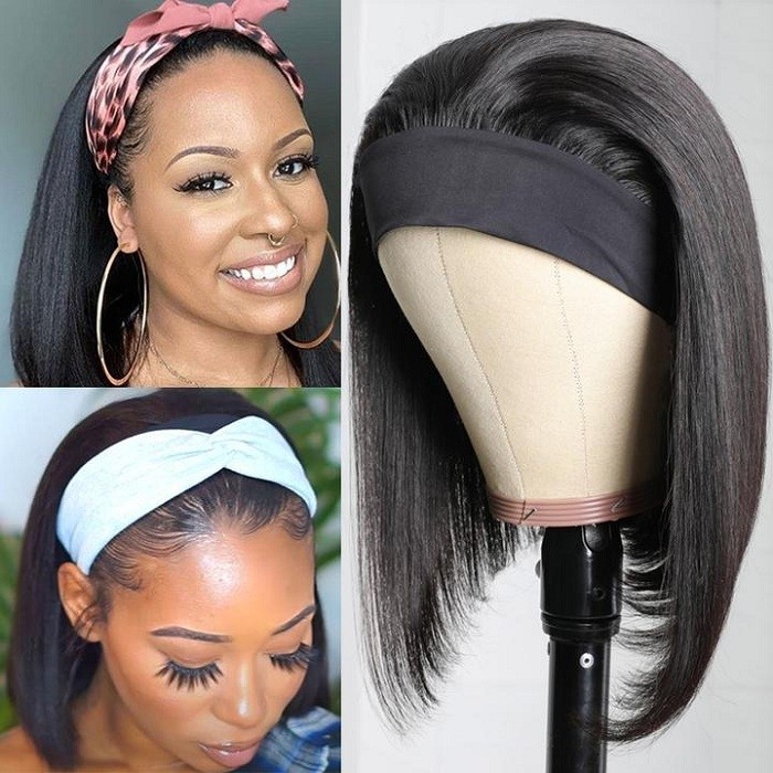 Kriyya Remy Headband Bob Wig 150% Density Natural Color