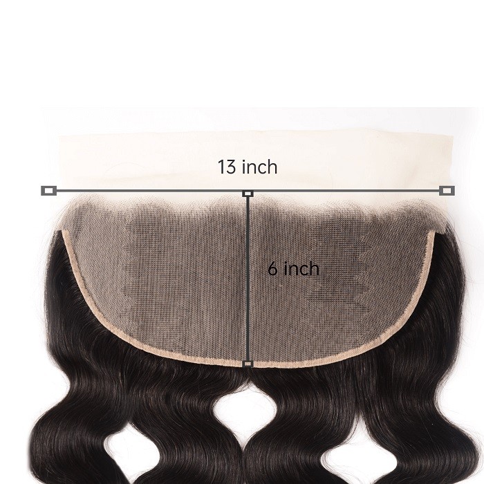 Kriyya 100% Virgin Human Hair Body Wave 13x6 Transparent Lace Frontal