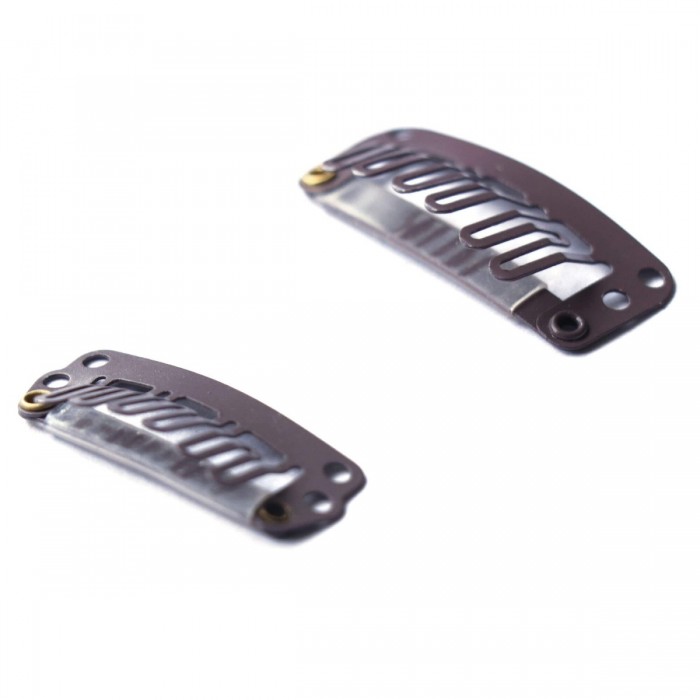 Dark Brown U-shape Metal Clips 5 Pieces