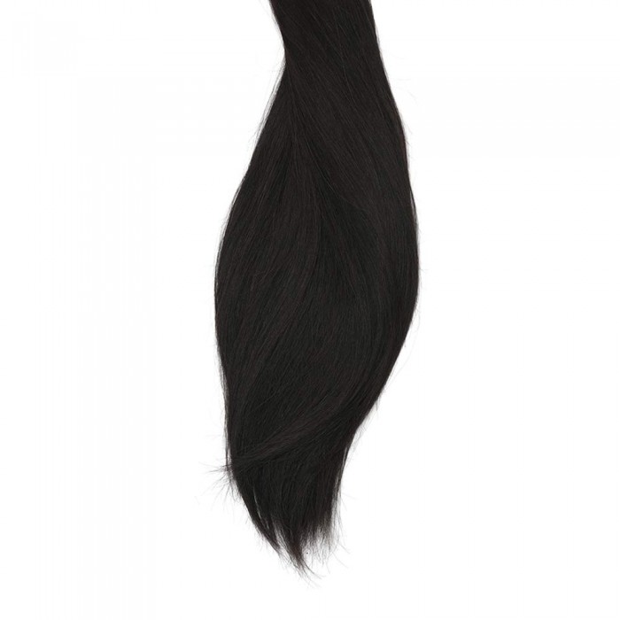 Kriyya 120g Human Hair Clip Ins Real Hair Extensions Natural Black Hair Color Remy Hair