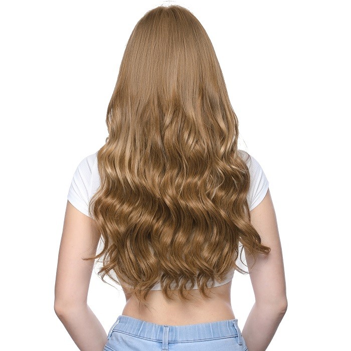 Kriyya Remy Hair Clip In Hair Extensions 22 Inch Light Golden Brown