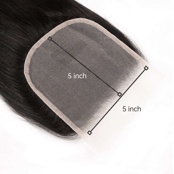Kriyya Virgin Human Hair 5x5 Transparent Lace Closure Straight Human Hair