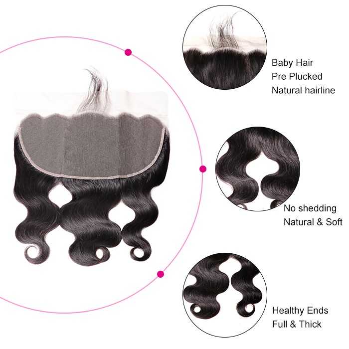 Kriyya Unprocessed Virgin Hair Body Wave 13x6 Lace Frontal Sew In