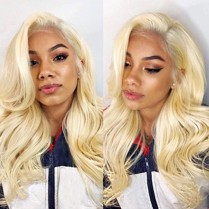 Kriyya Soft 613 Body Wave Blonde Lace Front Wigs 13x4 150% Density Virgin Human Hair Wigs 