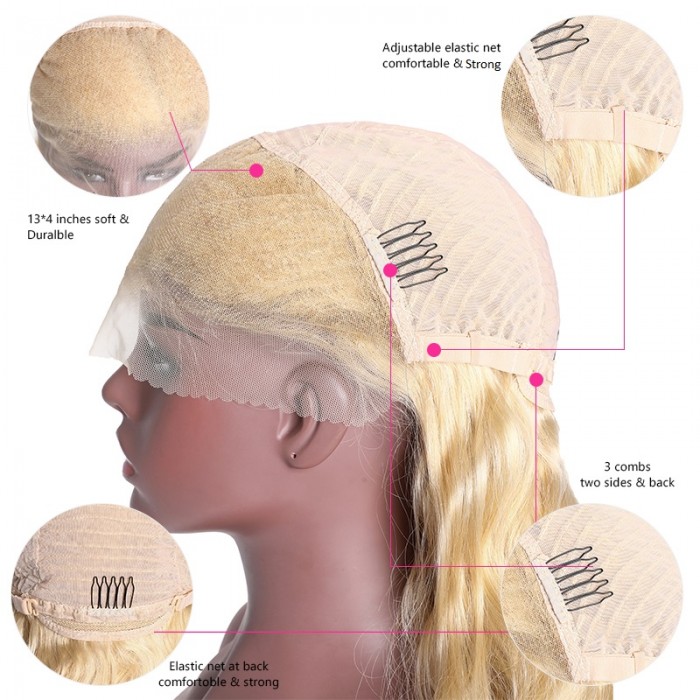 Kriyya Short Blonde Bob Lace Front Wig 613 Straight Human Hair Wigs For Sale