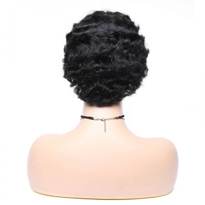 Vintage | Shanghai Wavy Human Hair Short Finger Wigs