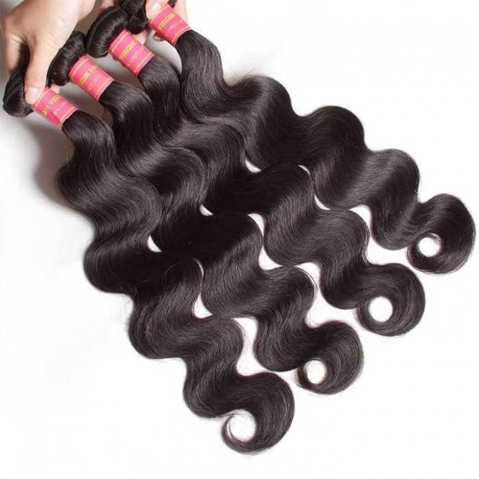 Kriyya Best Malaysian Human Hair Weave Body Wave Hair 4 Pcs 9A Virgin Hair