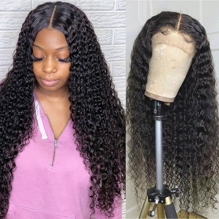 Kriyya 13x4 Jerry Curly Lace Front Human Hair Wigs With Baby Hair 130% Density
