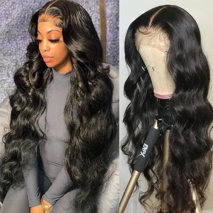 Kriyya Virgin Hair Body Wave Wig 13x4 Lace Front Wigs High Quality Human Hair 150% Density