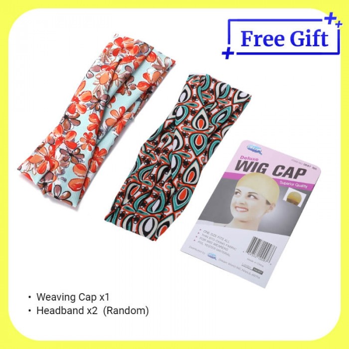 Free Gift -  (Random) Extra 2 Headbands & Weaving Cap 