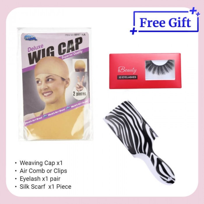 Free Gift -  (Random) Weaving Cap, Mink Eyelash, Silk Scarf