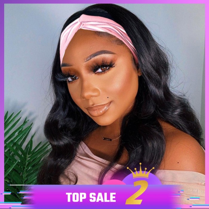 Kriyya Body Wave Headband Wigs Human Hair 150% Density Glueless Wigs