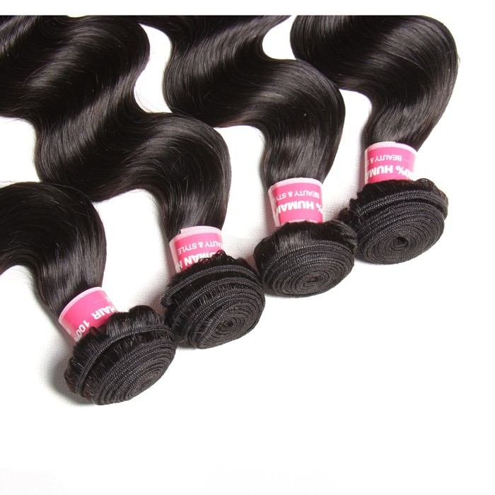 Kriyya Peruvian Body Wave Human Hair 4 Bundles Deals Unprocessed 9A Virgin Hair
