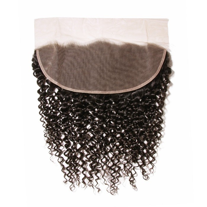 Kriyya Human Hair Ear to Ear 13x4 Lace Frontal Jerry Curly Virgin Hair With Baby Hair