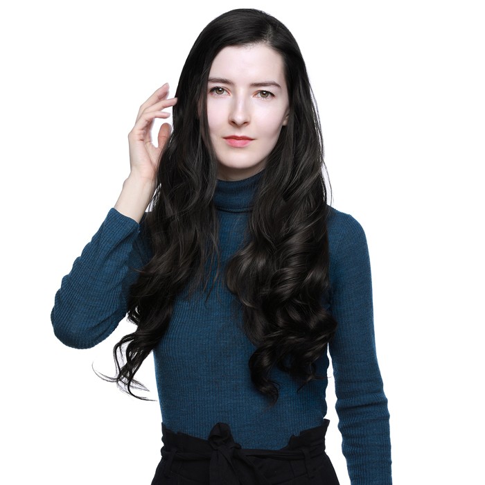Kriyya Remy Clip In Hair Extensions Natural Black 24 Inch