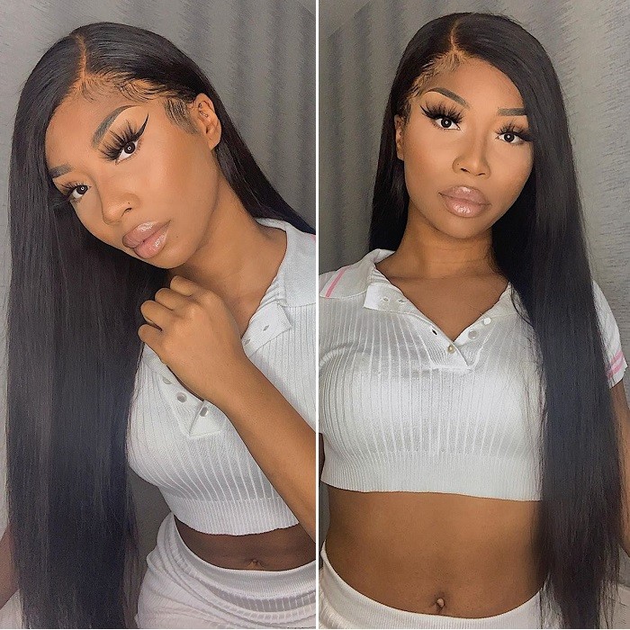 Kriyya 3 Bundles Straight Human Hair Weave Brazilian Hair 9A Virgin Hair