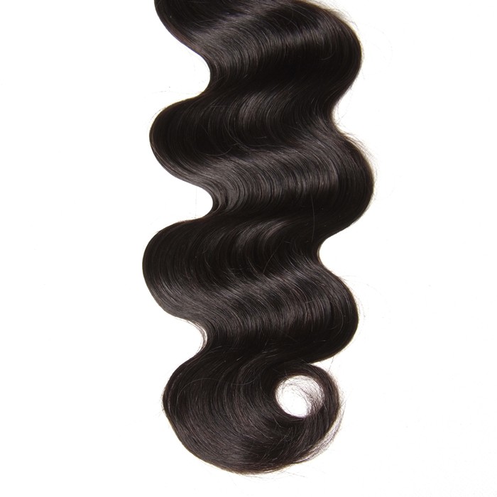 Kriyya 3 Pcs Brazilian Virgin Human Hair Body Wave With 13*4 Lace Frontal
