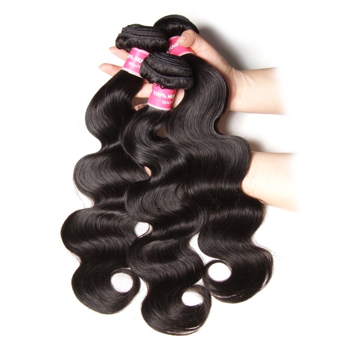 Kriyya Body Wave 3 Pcs Human Hair Bundles With 13*4 Lace Frontal Malaysian Hair