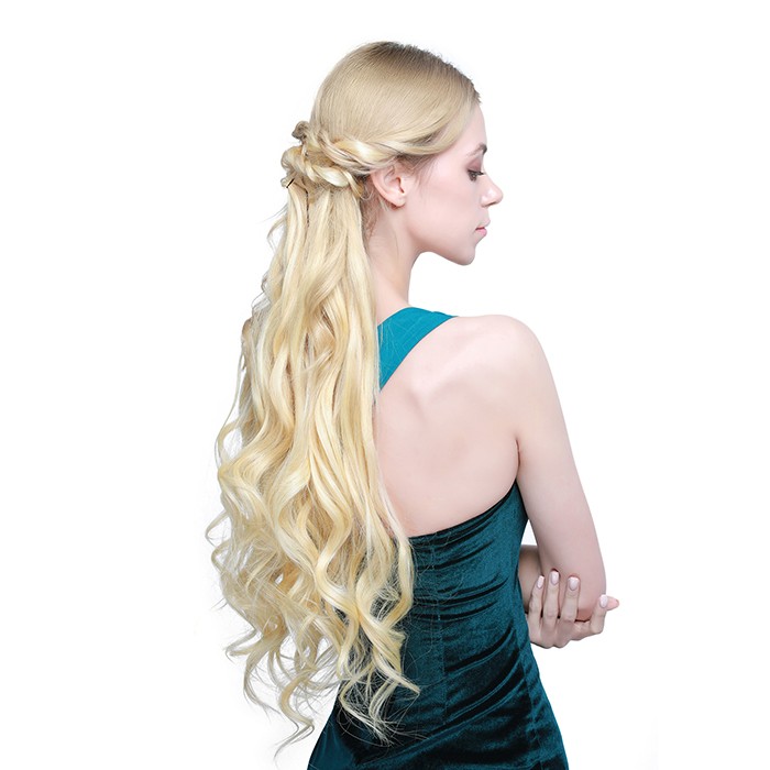 Kriyya Best Clip In Hair Extensions Blonde Remy Hair 24 Inch