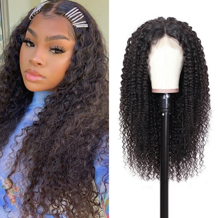 Kriyya Curly Hair 360 Lace Frontal Wig 180% Density Virgin Hair Wigs For Women Pre Plucked