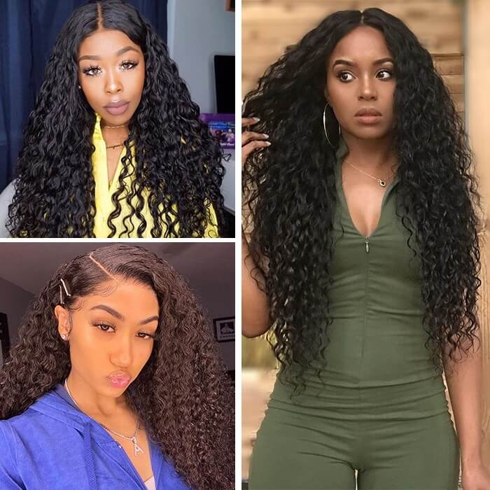 Kriyya Deep Wave Bundles Indian 100% Virgin Human Hair 4 Pcs 7A Human Hair