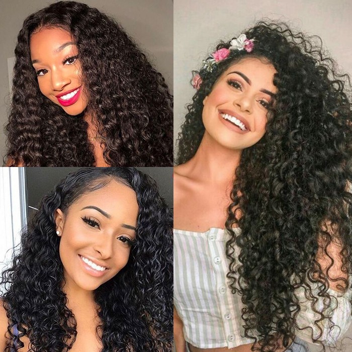 Kriyya Jerry Curly Bundles Indian Virgin Hair 4 Bundles 7A Hair Bundles