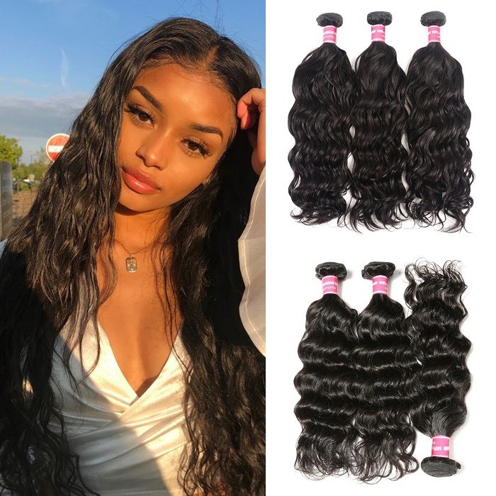 Kriyya Natural Wave Hair 3 Bundles Human Hair Bundles 8-26 Inch