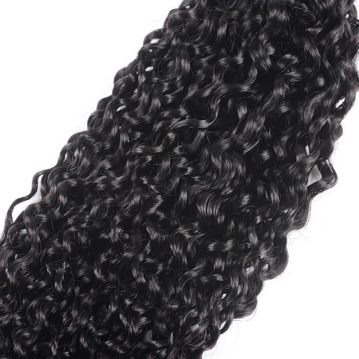 Kriyya Peruvian Curly Hair 4 Bundles With Lace Closure Sew In