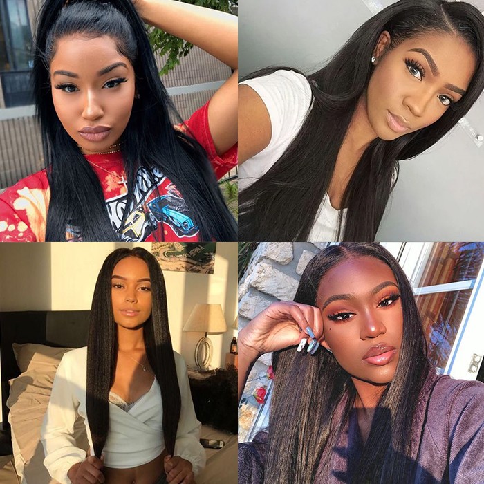 Kriyya Straight Hair Bundles Brazilian Virgin Remy Hair 4 Bundles 7A Hair