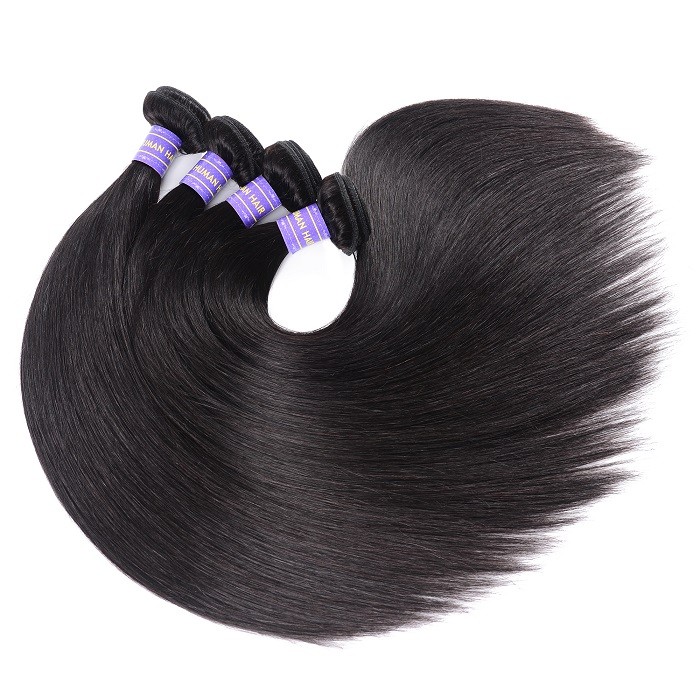 Kriyya Straight Hair Bundles Brazilian Virgin Remy Hair 4 Bundles 7A Hair