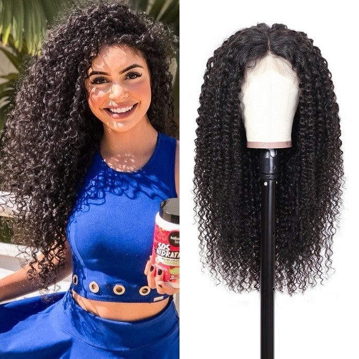 Kriyya Transparent Lace 13x4 And 13x6 Curly Lace Front Wigs 150% Density Human Hair Frontal Wig 