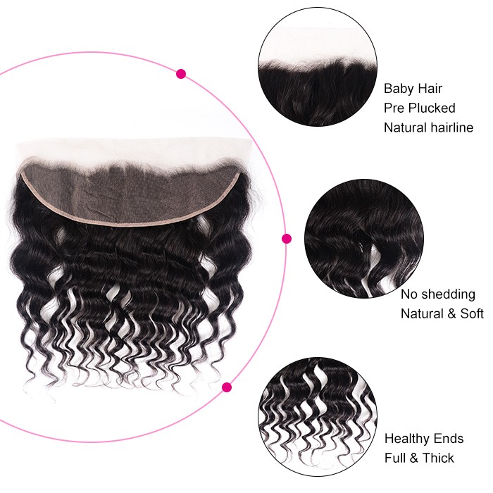 Kriyya Malaysian Natural Wave Wet And Wavy Hair 4 Bundles With 13x4 Frontal Closure