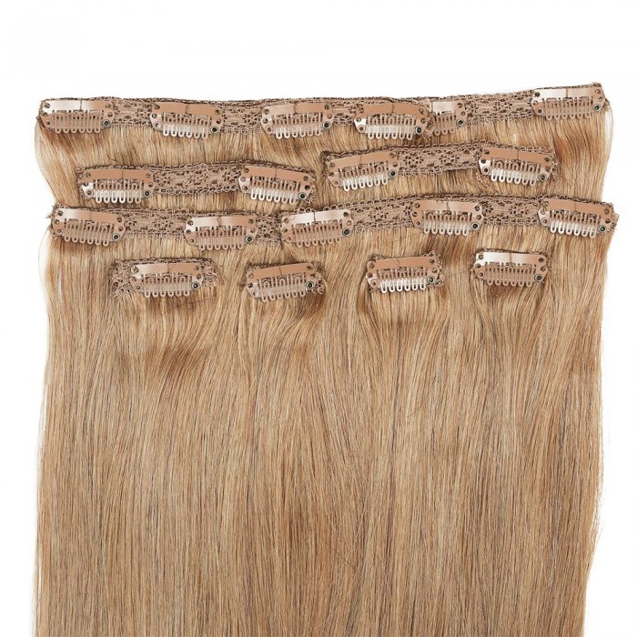 Kriyya Strawberry Blonde 24 Inch Clip In Hair Extensions For Short Hair