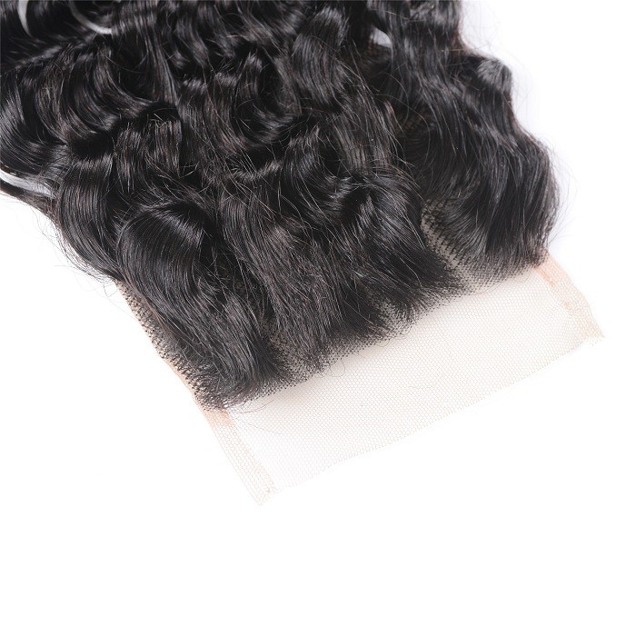 Kriyya Peruvian Deep Wave 4 Bundles With 4x4 Lace Closure