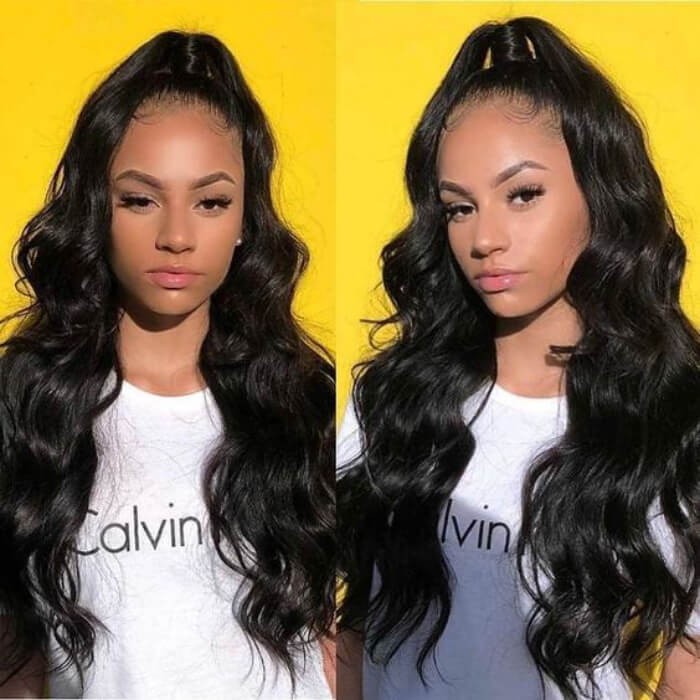 Kriyya Undetectable Fake Scalp Human Hair Wigs 13x4 Body Wave Lace Front Wigs 150% Density