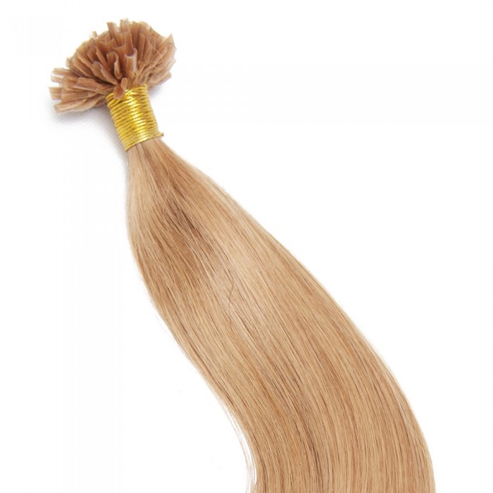 Kriyya Professional U-Tip Hair Extensions Nail Tip Hair-Gold Blonde