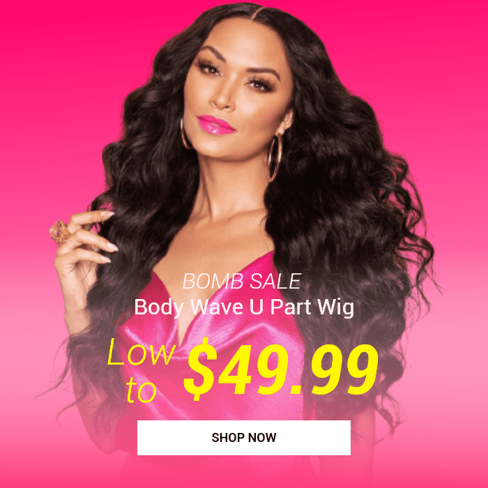 Lowest Price Get U-Part Body Wave Wig 150% Density