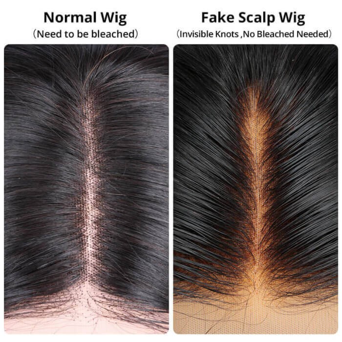 Kriyya Undetectable Fake Scalp Human Hair Wigs 13x4 Body Wave Lace Front Wigs 150% Density