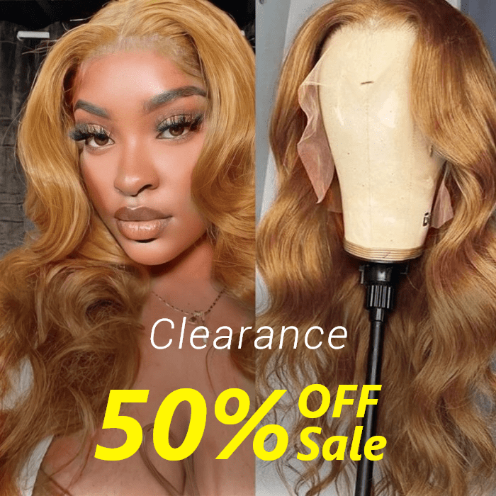 Kriyya Dark Blonde Color 13x4 Lace Front Wig Virgin Human Hair Pre Plucked 150% Density