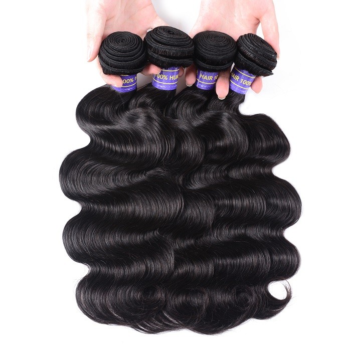 Kriyya Body Wave 4 Bundles Malaysian Virgin Hair 7A Human Hair Weave