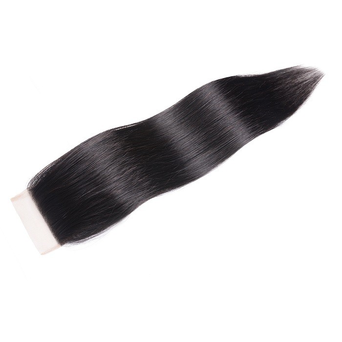 Kriyya 4 Bundles Indian Straight Hair Weave With 4x4 Closure