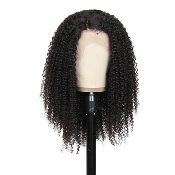 Kriyya Kinky Curly 360 Lace Frontal Wig Pre Plucked Natural Hairline 180% Density