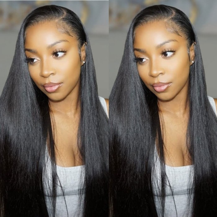 Kriyya HD Transparent Lace Wigs Straight Wigs 5X5 Lace Closure Wig with Baby Hair 180 Density Trendy Kay's Choice