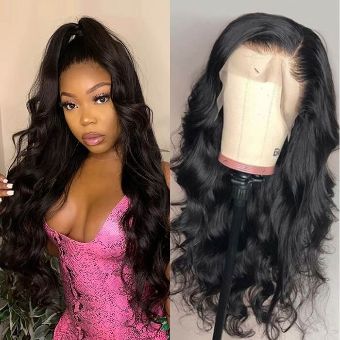 Kriyya Body Wave Full Lace Wig 100% Hand Tied Virgin Human Hair 150% Density