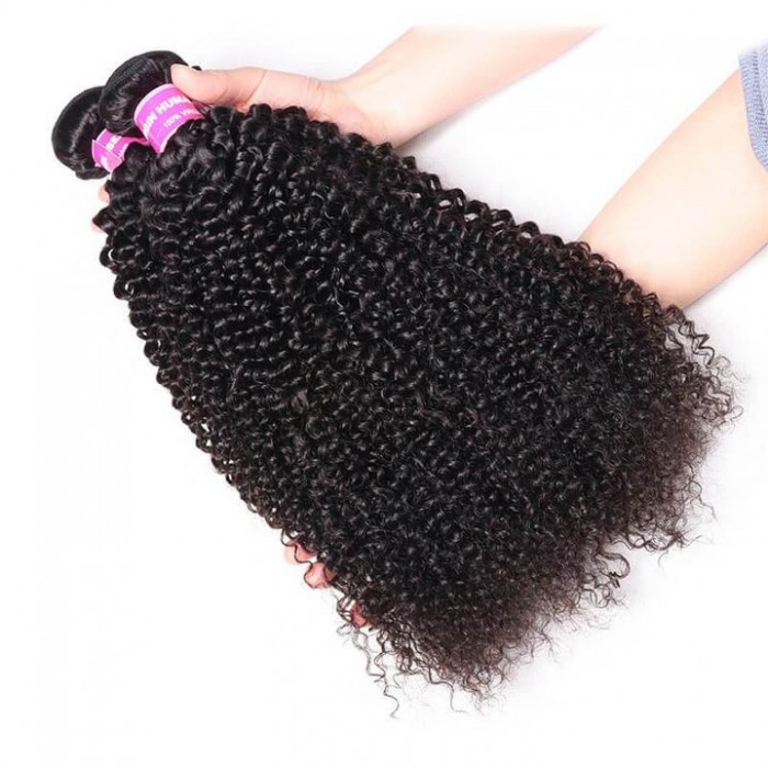 Kriyya Kinky Curly 3 Bundles Brazilian Human Hair Weave